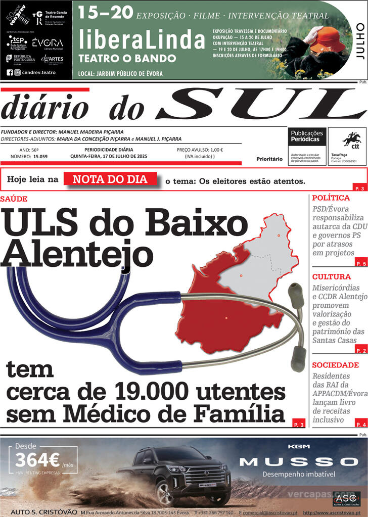 Capa Dirio do Sul - 2025-07-17