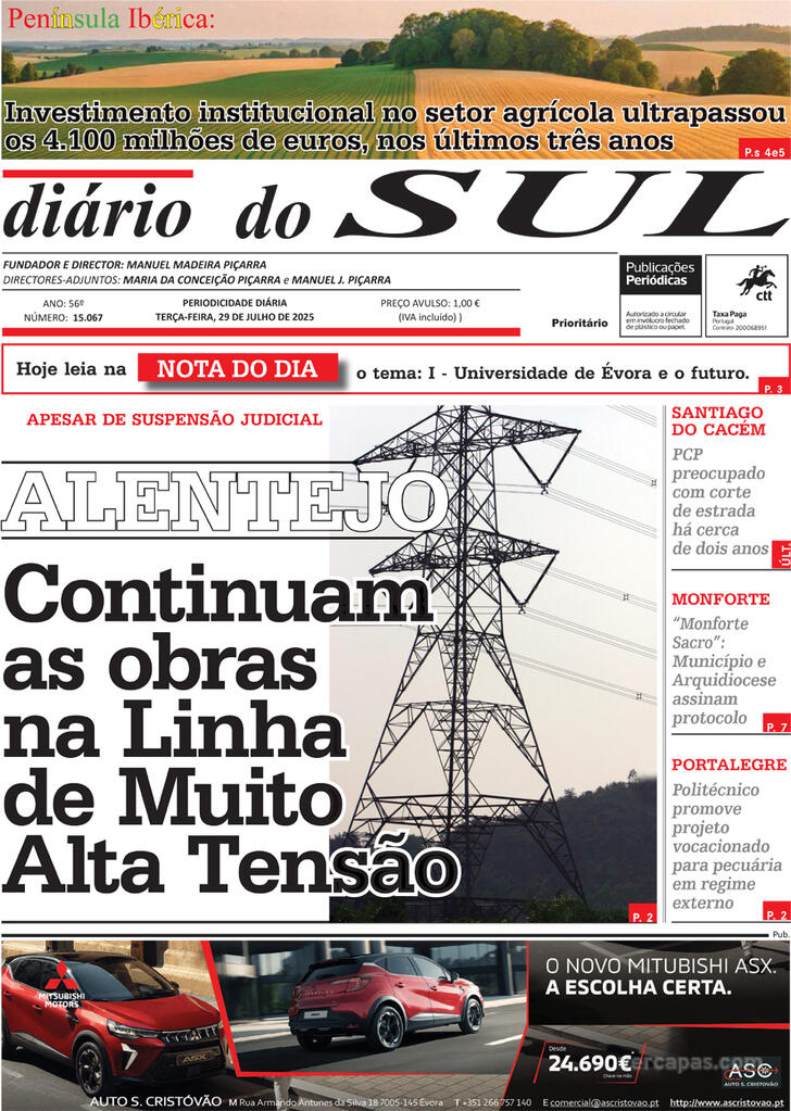 Capa Dirio do Sul - 2025-07-29