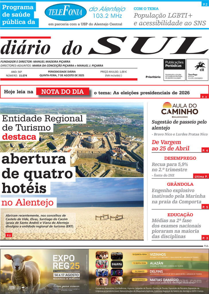 Capa Dirio do Sul - 2025-08-07