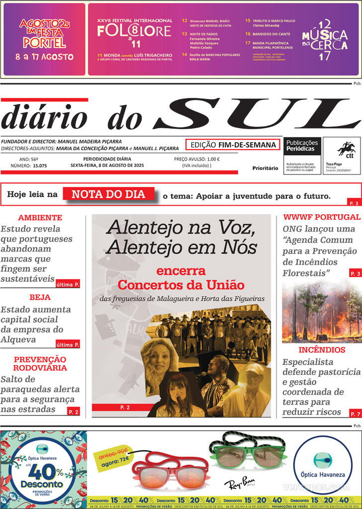 Capa Dirio do Sul - 2025-08-08