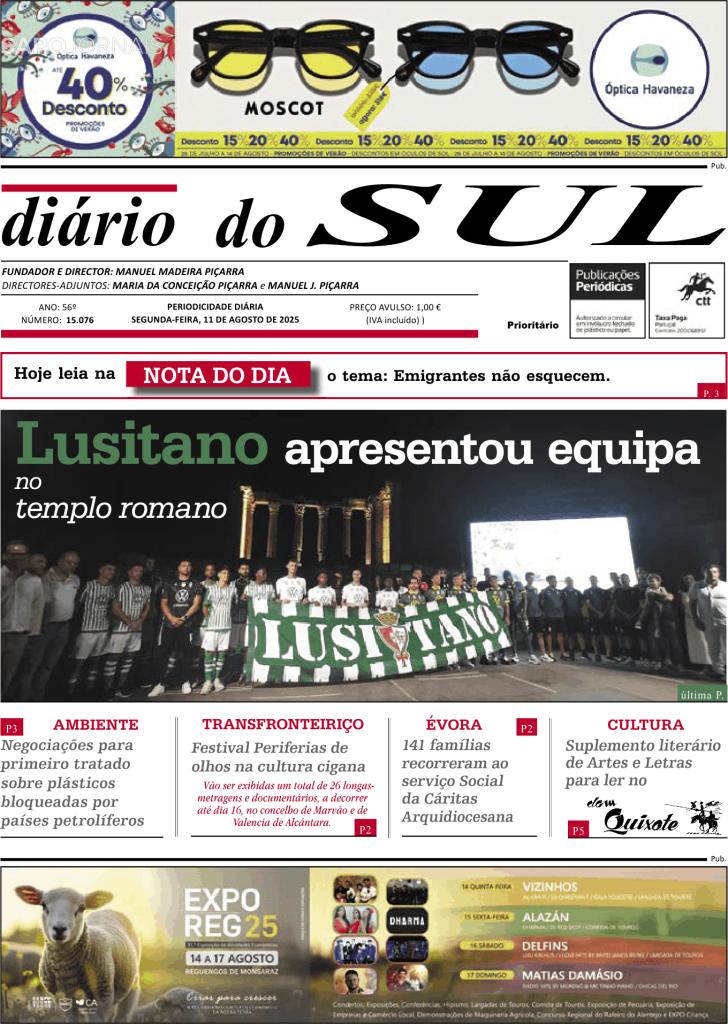 Capa Dirio do Sul - 2025-08-11