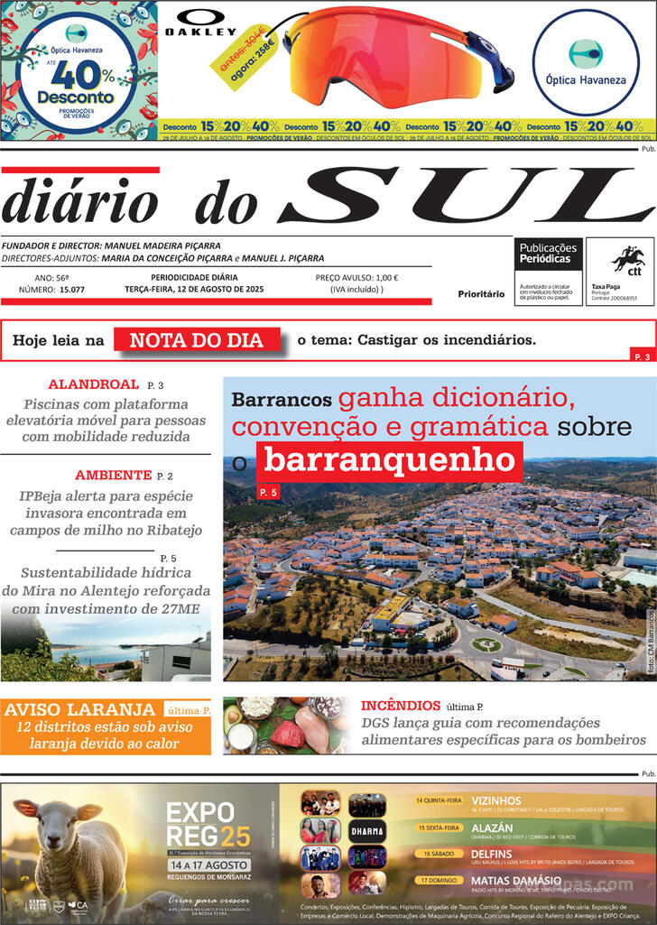 Capa Dirio do Sul - 2025-08-12