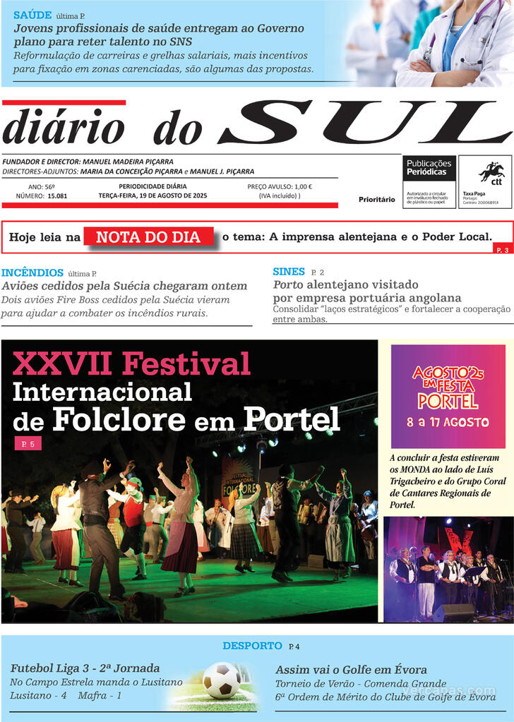 Capa Dirio do Sul - 2025-08-19