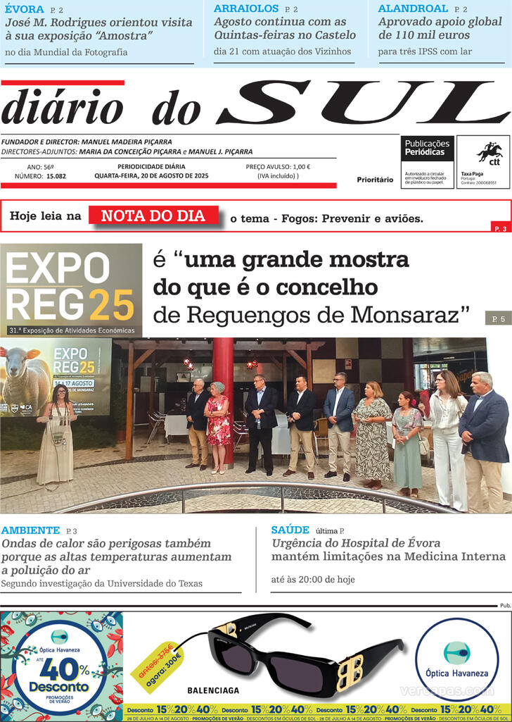 Capa Dirio do Sul - 2025-08-20
