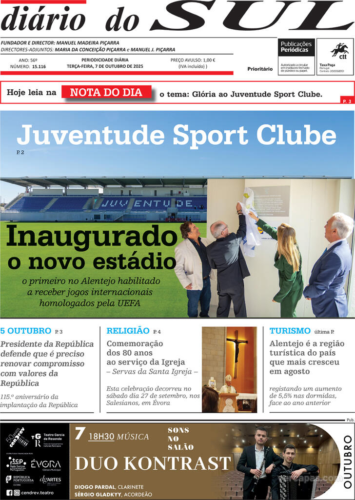 Capa Dirio do Sul - 2025-10-07