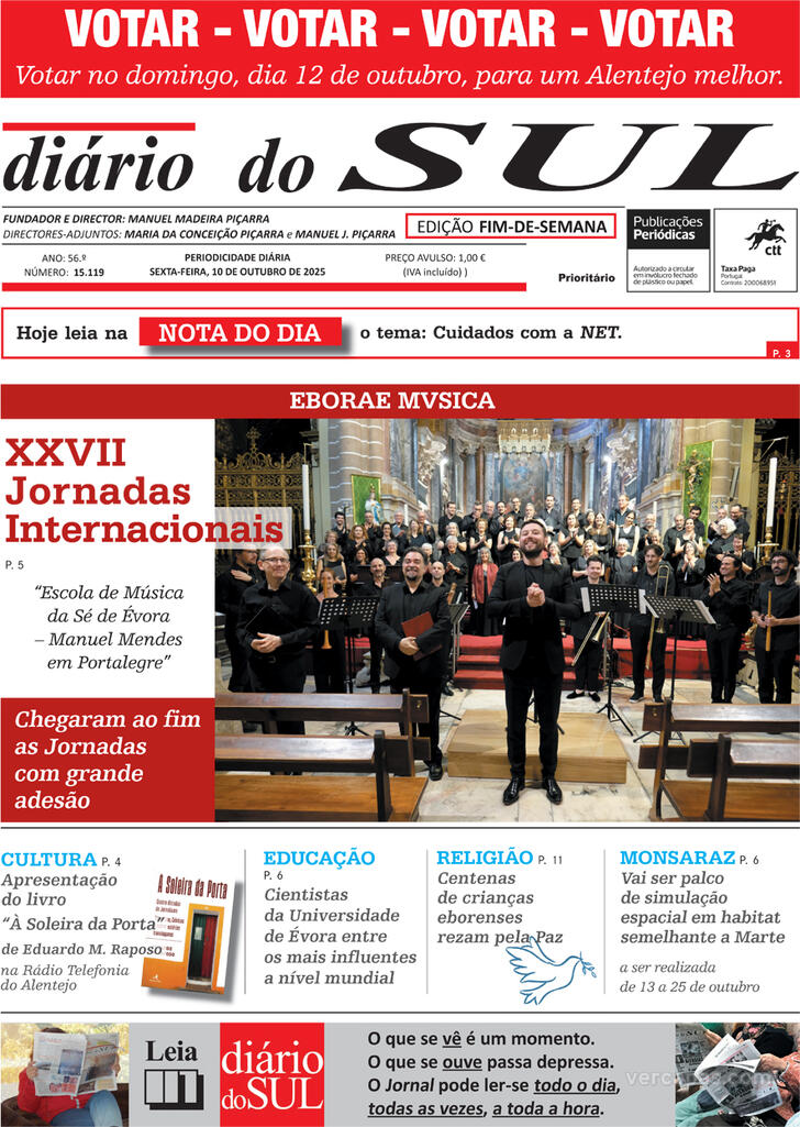 Capa Dirio do Sul - 2025-10-10