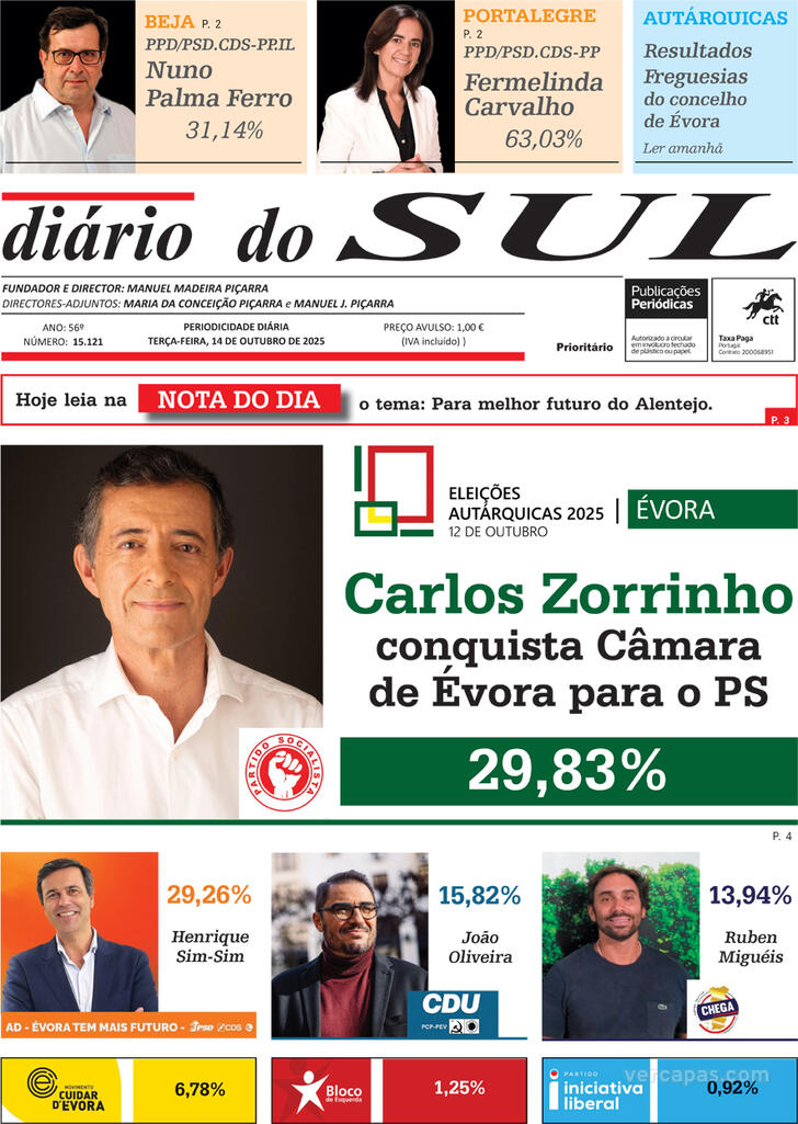 Capa Dirio do Sul - 2025-10-14