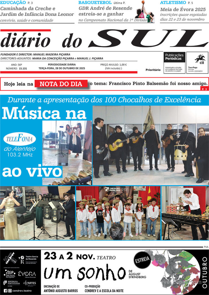 Capa Dirio do Sul - 2025-10-28
