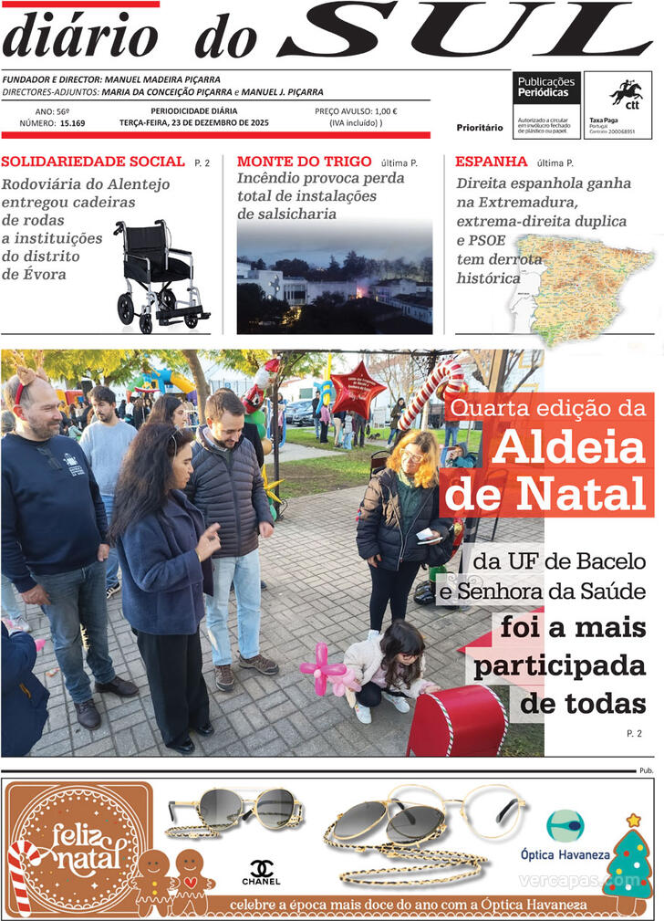 Capa Di�rio do Sul - 2025-12-23
