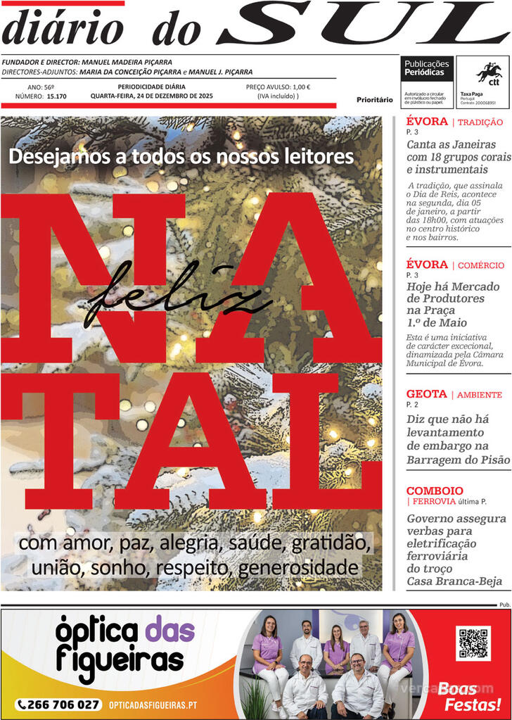 Capa Di�rio do Sul - 2025-12-24