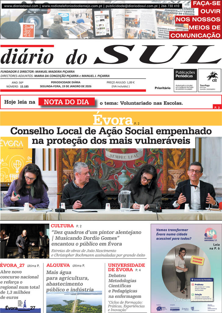 Capa Di�rio do Sul - 2026-01-19