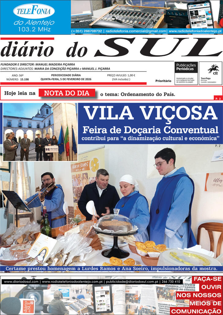 Capa Di�rio do Sul - 2026-02-05