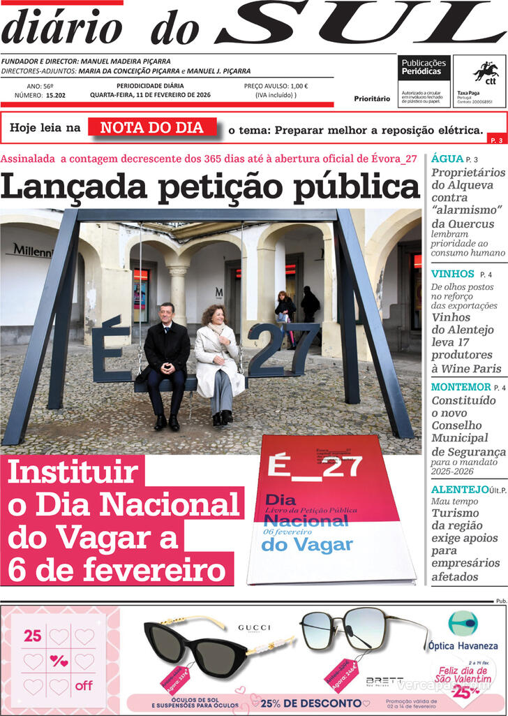 Capa Di�rio do Sul - 2026-02-11