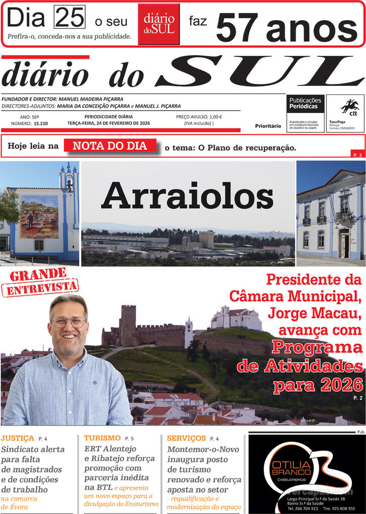 Capa Di�rio do Sul - 2026-02-24