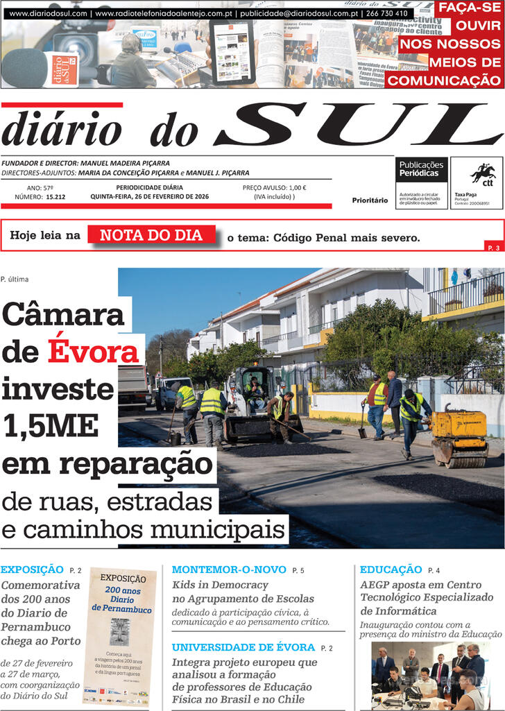 Capa Di�rio do Sul - 2026-02-26