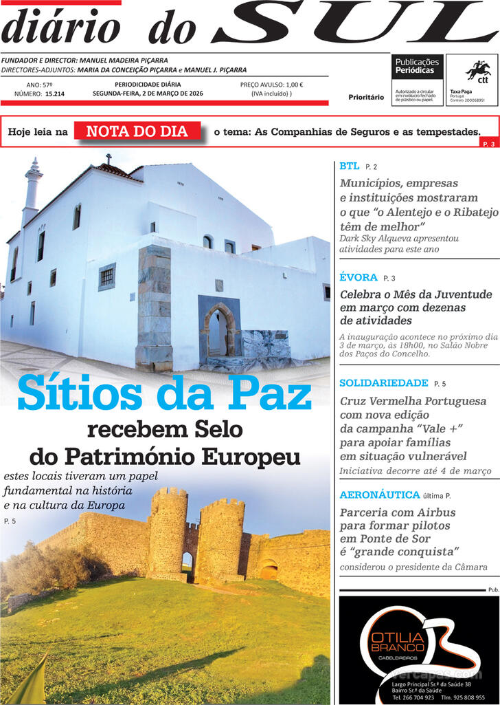 Capa Di�rio do Sul - 2026-03-02