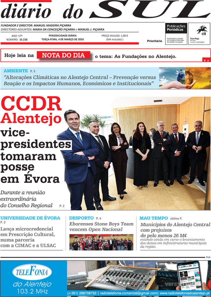 Capa Di�rio do Sul - 2026-03-04