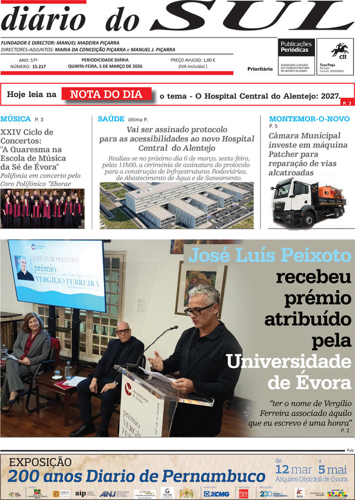 Capa Di�rio do Sul - 2026-03-05