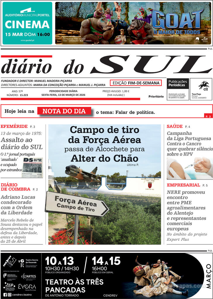 Capa Di�rio do Sul - 2026-03-13