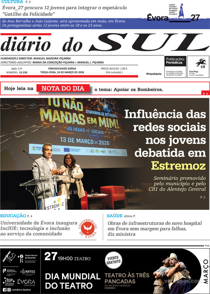 Capa Di�rio do Sul - 2026-03-24