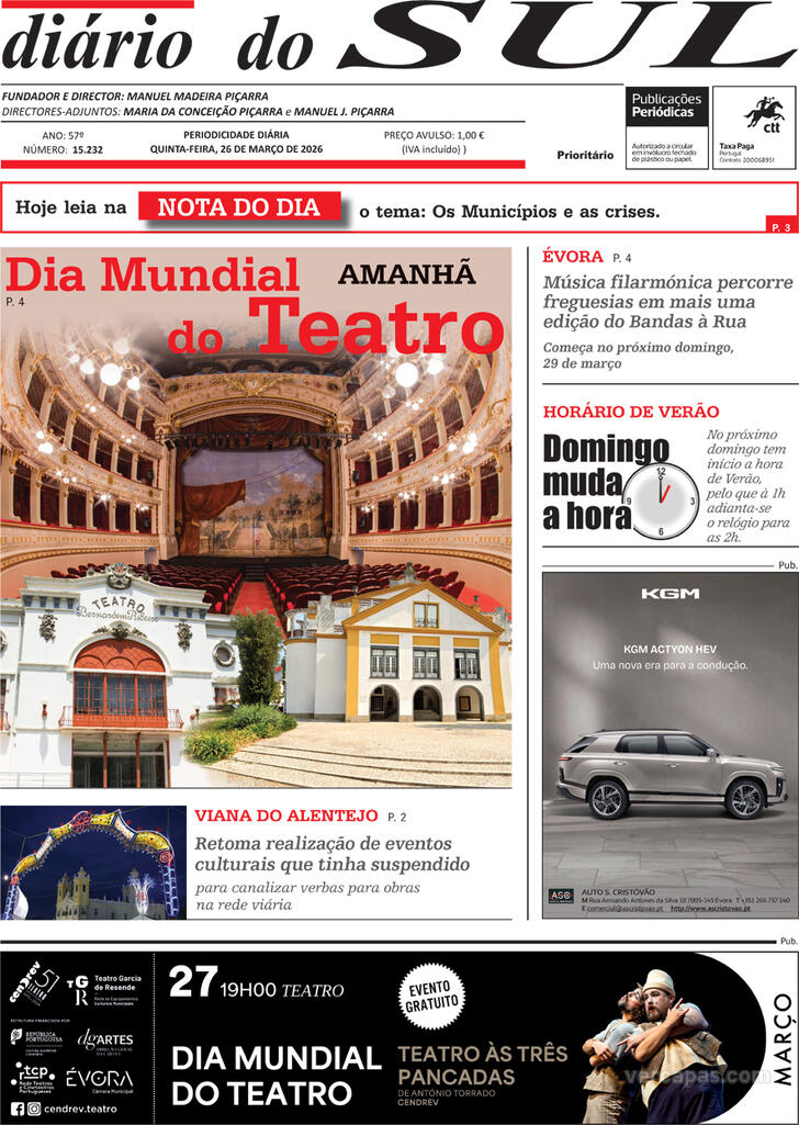 Capa Di�rio do Sul - 2026-03-26