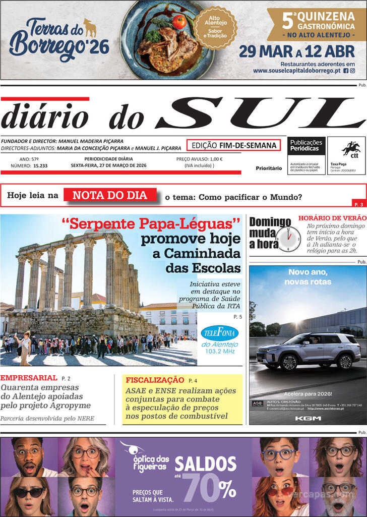 Capa Di�rio do Sul - 2026-03-27