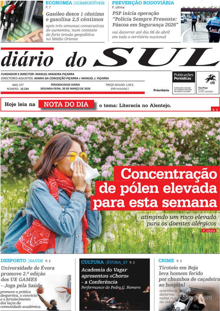 Capa Di�rio do Sul - 2026-03-30