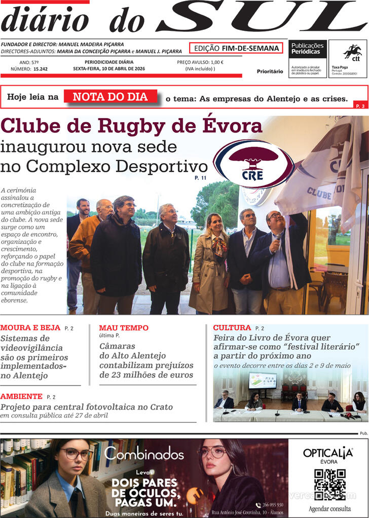 Capa Di�rio do Sul - 2026-04-10