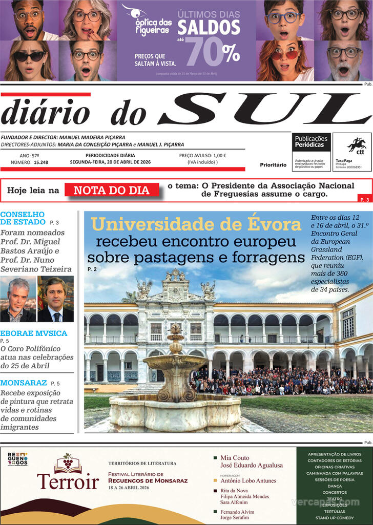 Capa Di�rio do Sul - 2026-04-20