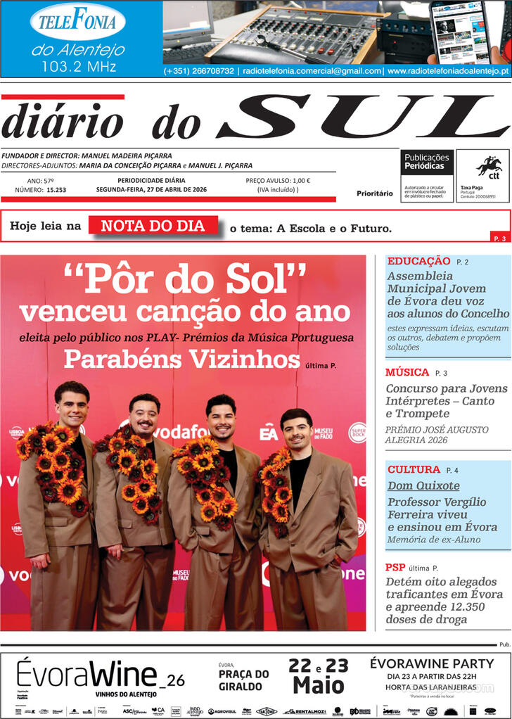 Capa Di�rio do Sul - 2026-04-27