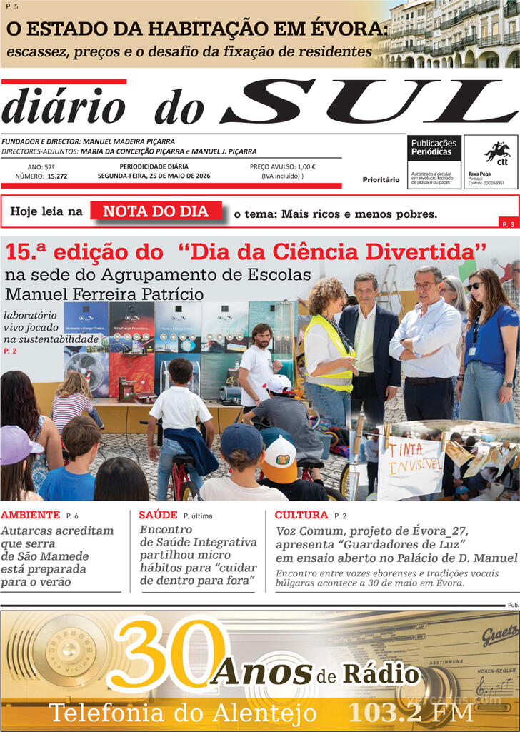 Capa Di�rio do Sul - 2026-05-25