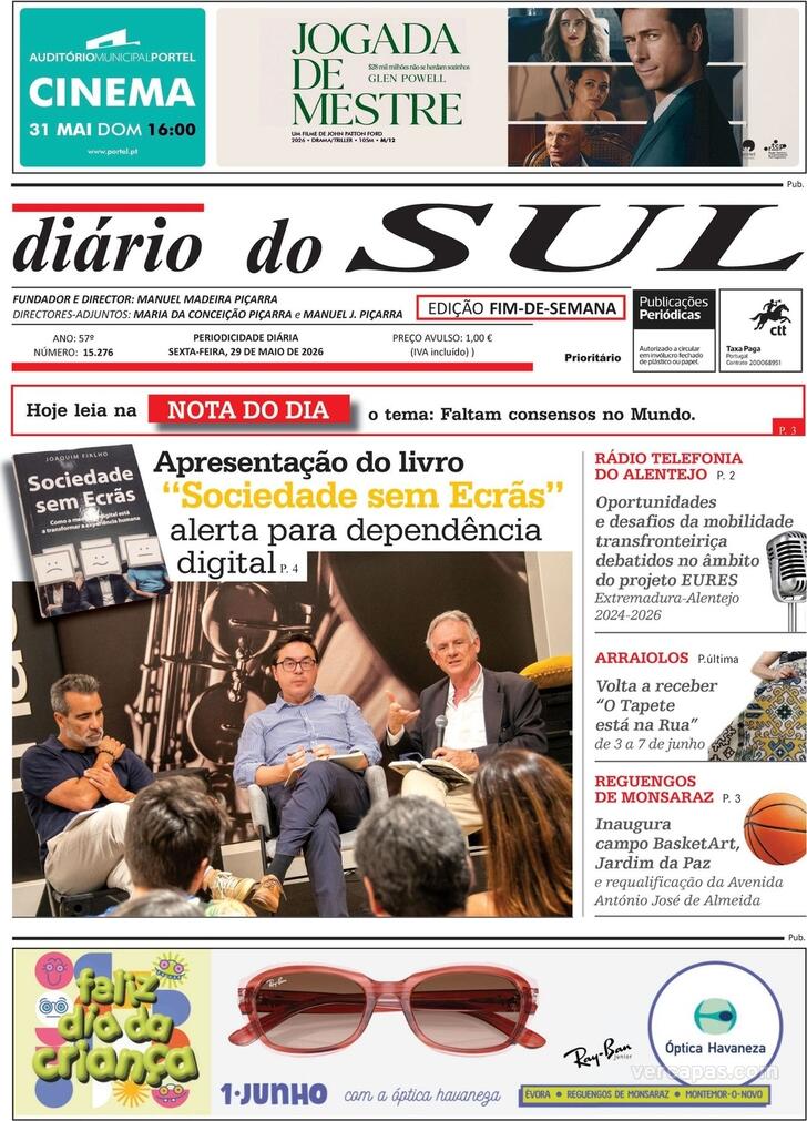 Capa Di�rio do Sul - 2026-05-29