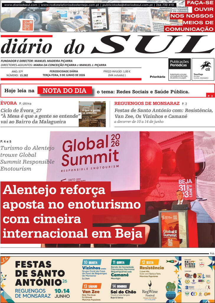 Capa Di�rio do Sul - 2026-06-09