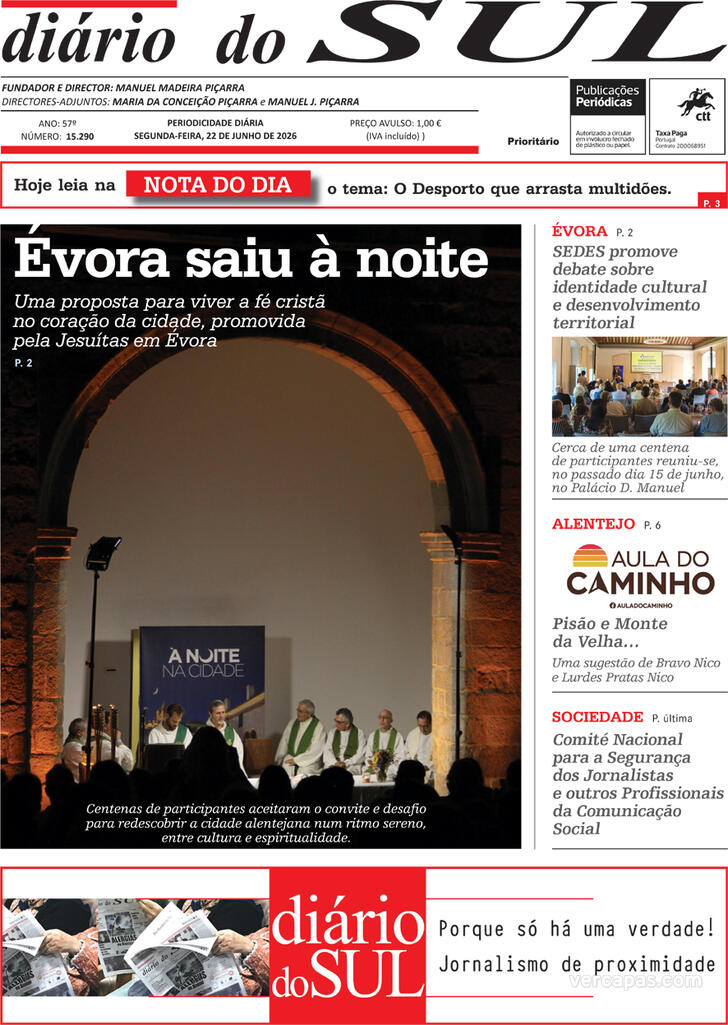 Capa Di�rio do Sul - 2026-06-22