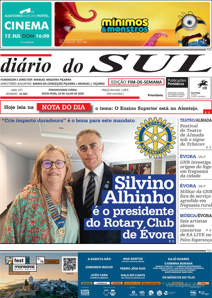 Capa Di�rio do Sul - 2026-07-10