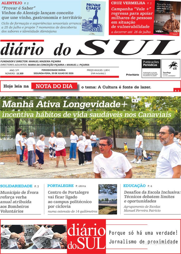Capa Di�rio do Sul - 2026-07-20