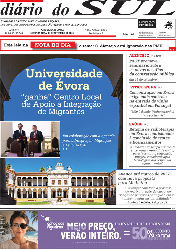 Capa Di�rio do Sul - 2026-09-14