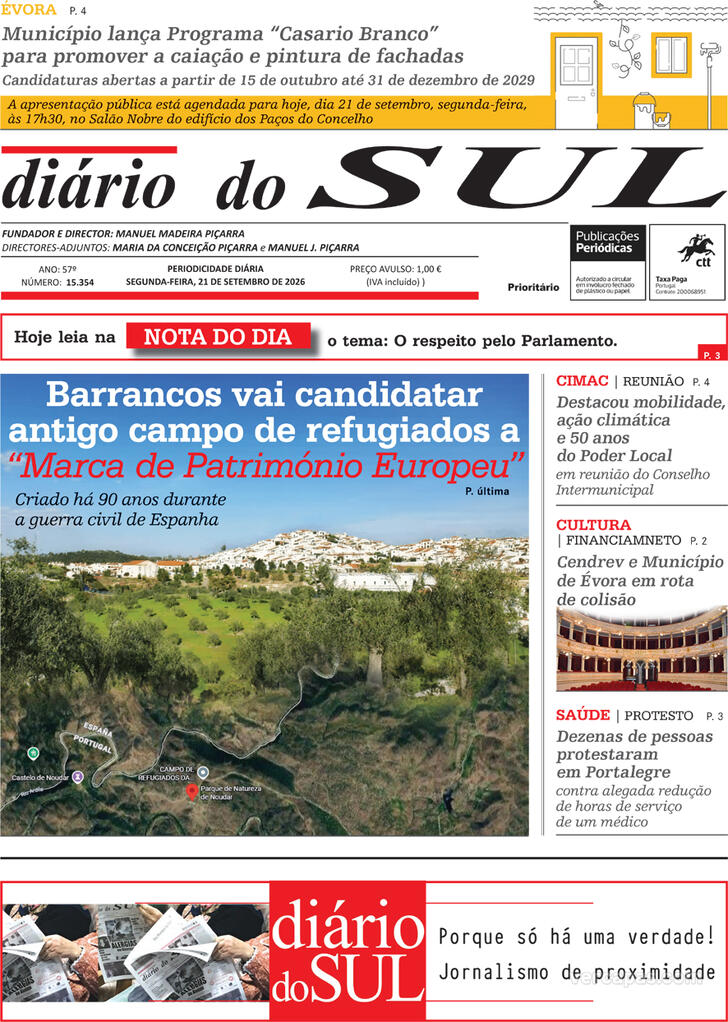 Capa Di�rio do Sul - 2026-09-21