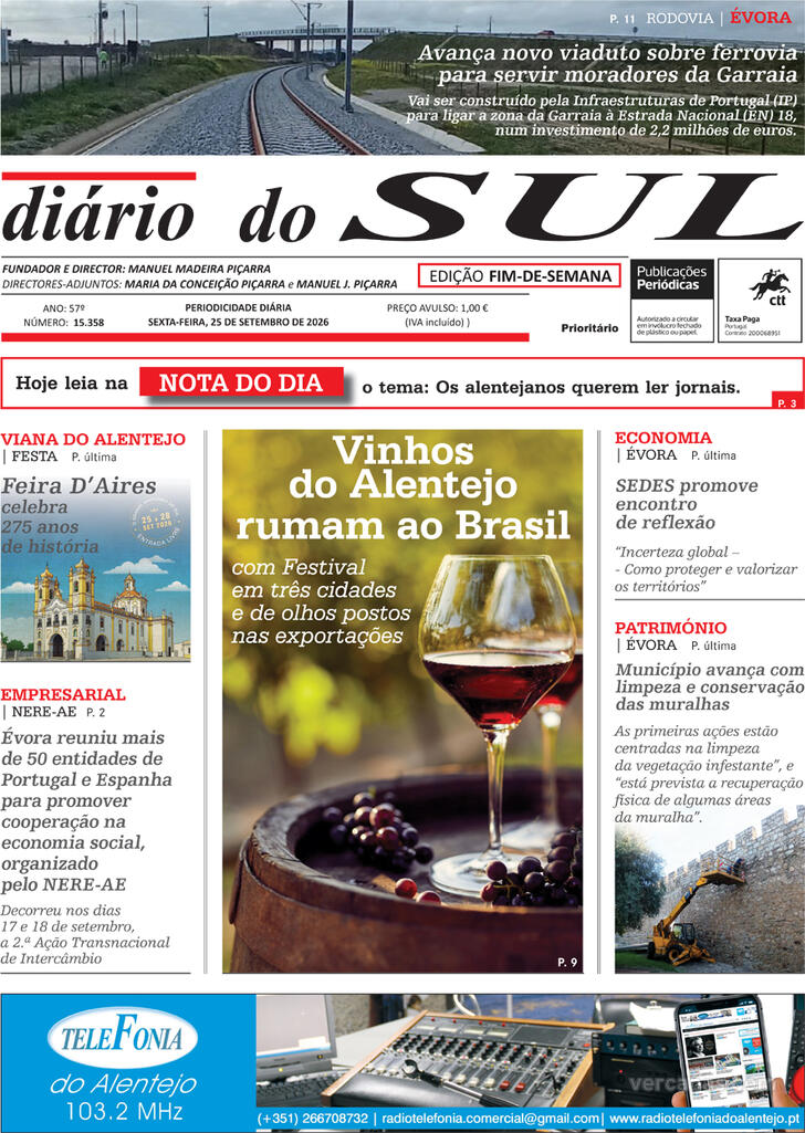 Capa Di�rio do Sul - 2026-09-25