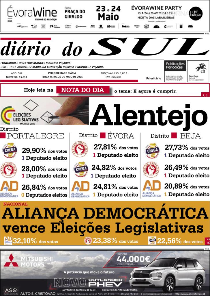 Capa Dirio do Sul - 2025-05-19