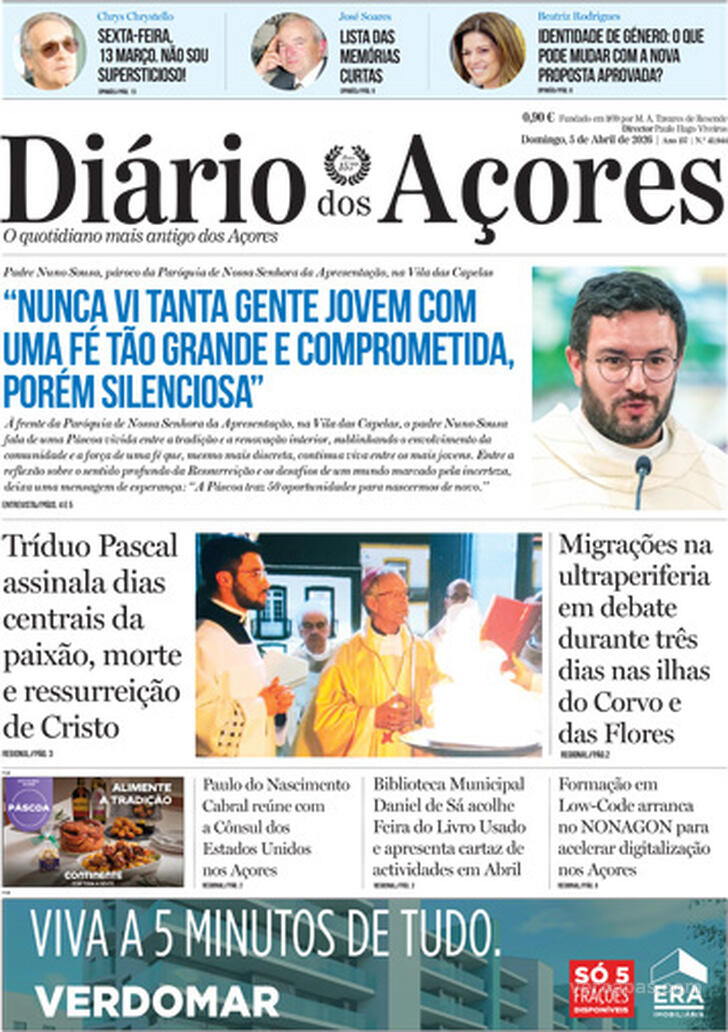 Capa Di�rio dos A�ores - 2026-04-05