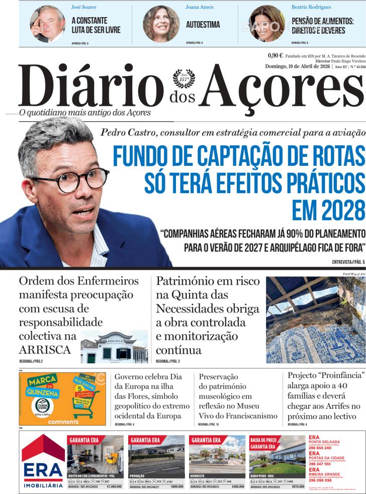 Capa Di�rio dos A�ores - 2026-04-19