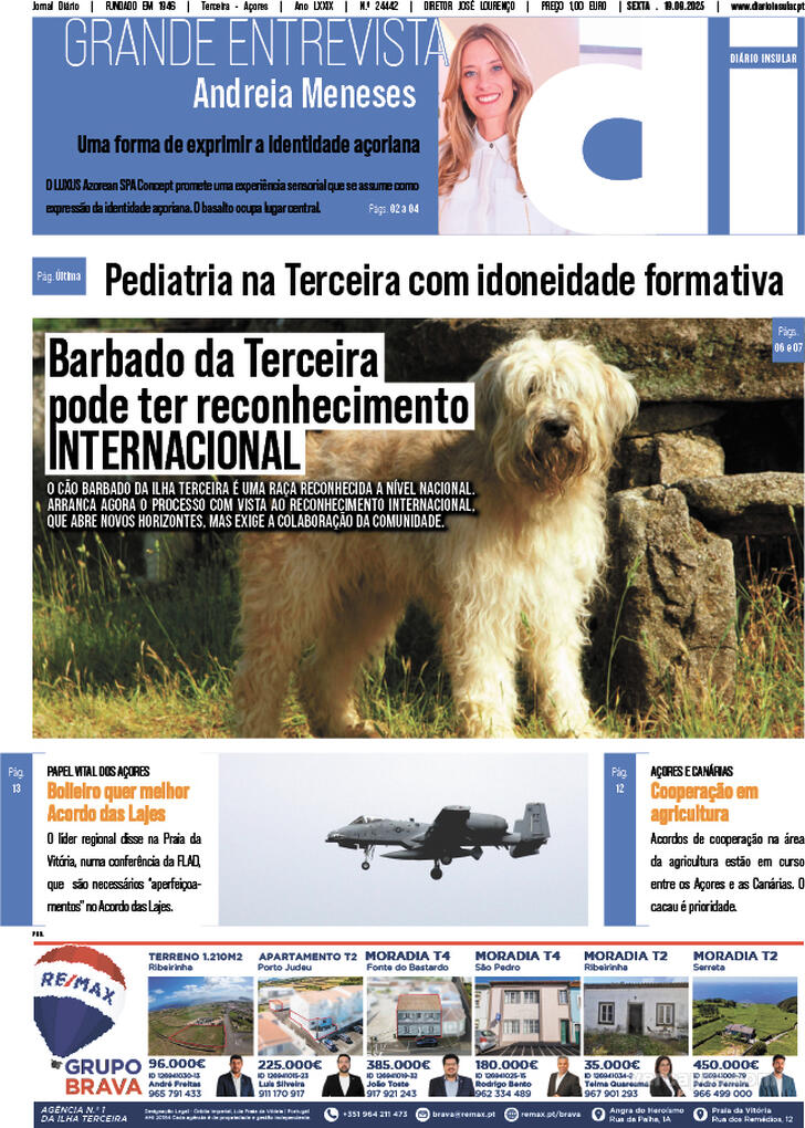 Capa Dirio Insular - 2025-09-19