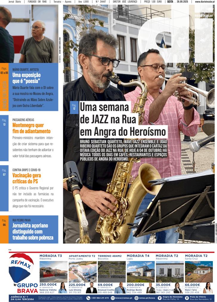 Capa Dirio Insular - 2025-09-26