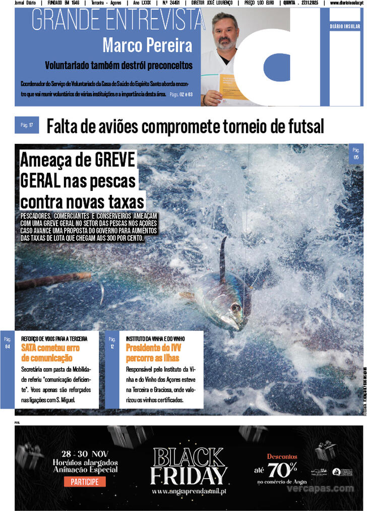 Capa Dirio Insular - 2025-11-27