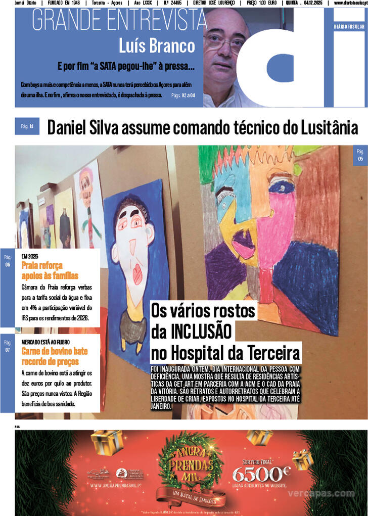 Capa Dirio Insular - 2025-12-04