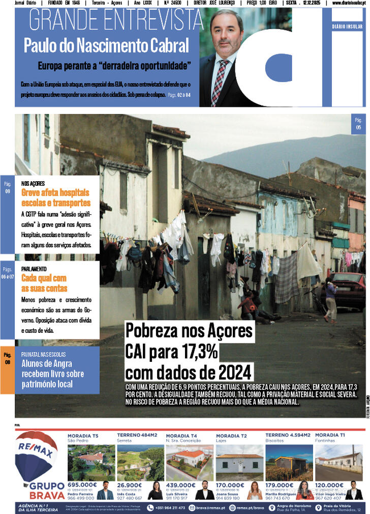 Capa Dirio Insular - 2025-12-12