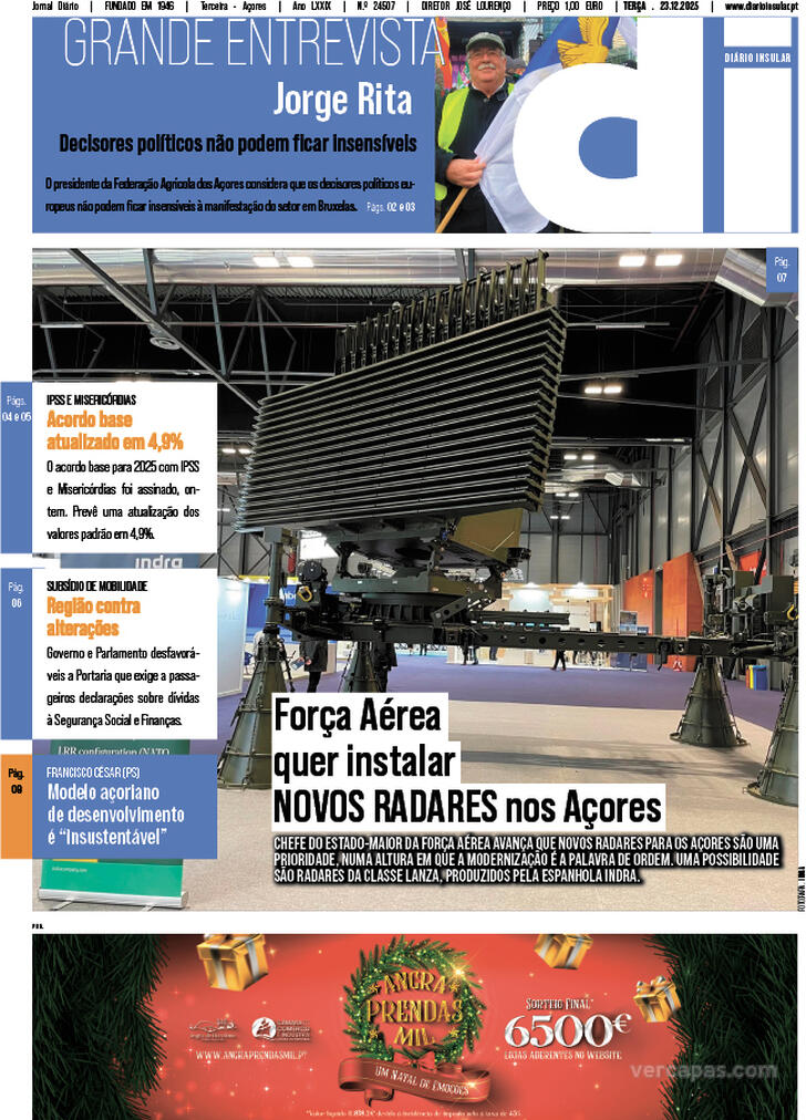 Capa Di�rio Insular - 2025-12-23