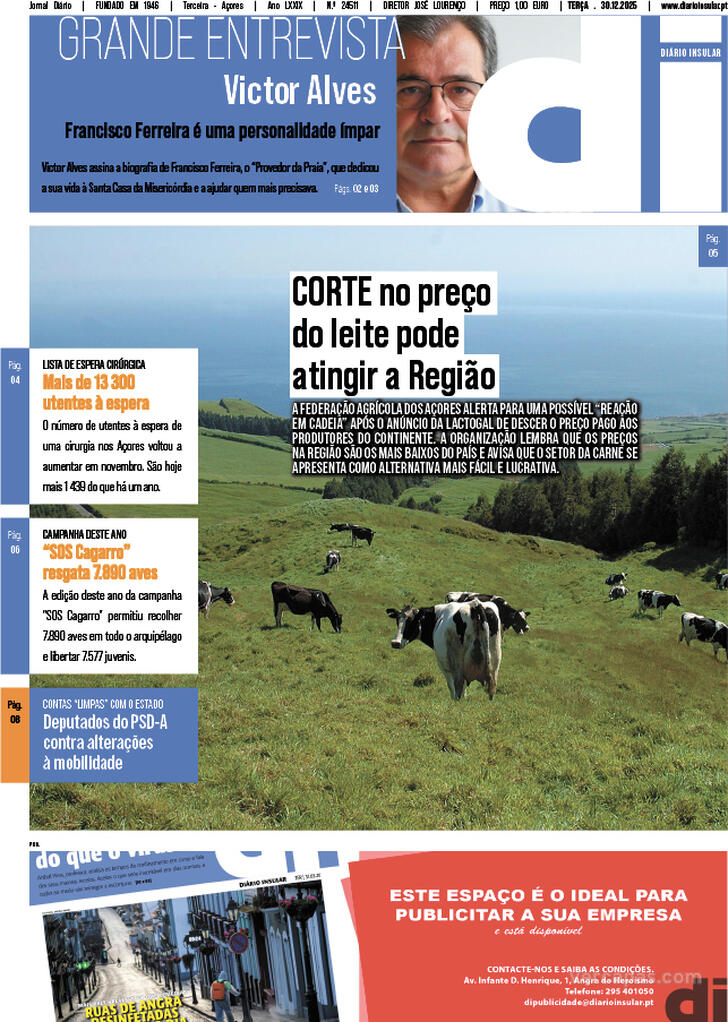 Capa Di�rio Insular - 2025-12-30