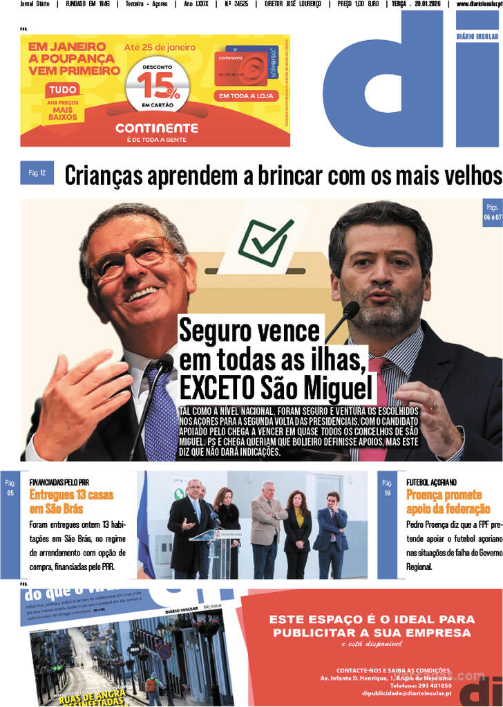 Capa Di�rio Insular - 2026-01-20